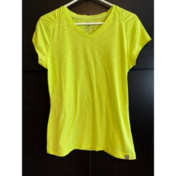 Title nine Tops - Title Nine Short Sleeve Matahari Neon Yellow Shirt Medium V-Neck Athletic Golf